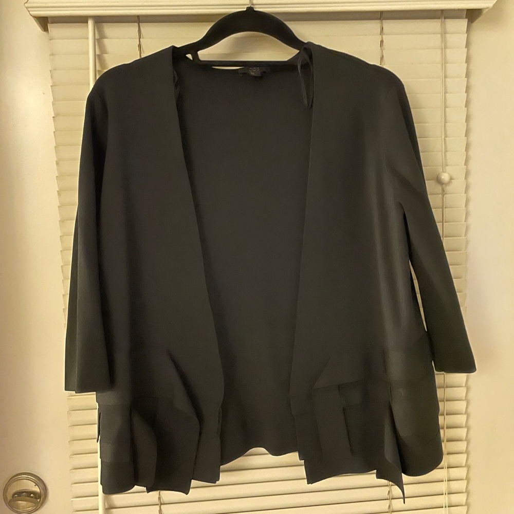 COS - black open cardigan